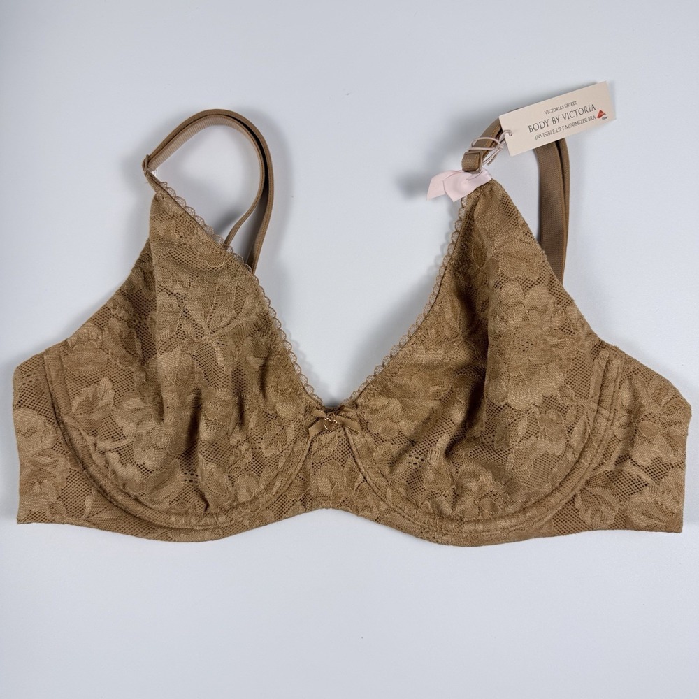 Victoria's Secret Body By Victoria Tan Floral Lace Demi Underwire Bra 32DD NWT